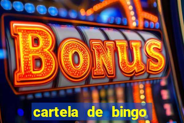 cartela de bingo cha de bebe